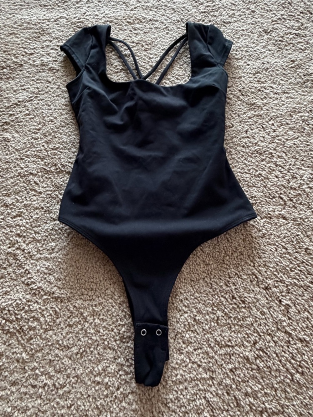 Garage Black Open Back Bodysuit